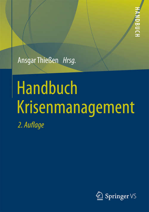 Book cover of Handbuch Krisenmanagement (2. Aufl. 2014)