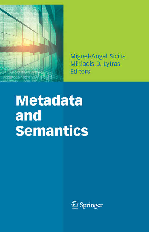 Book cover of Metadata and Semantics (2009)