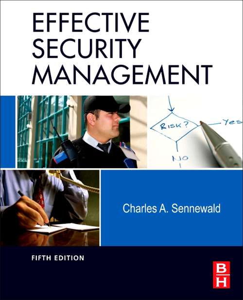 Book cover of Effective Security Management (5)