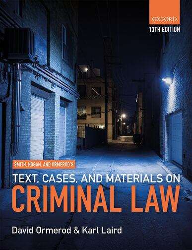 Book cover of Smith, Hogan, And Ormerod's Text, Cases, And Materials On Criminal Law: (pdf) (13)