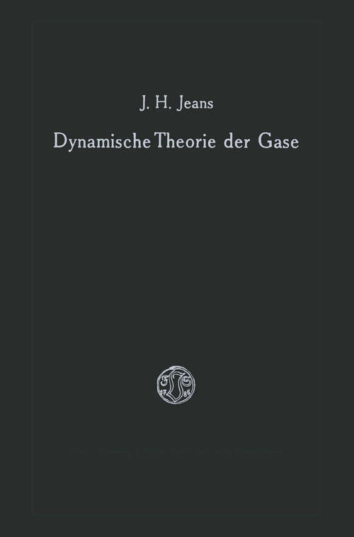 Book cover of Dynamische Theorie der Gase (1926)