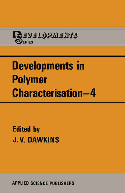 Book cover of Developments in Polymer Characterisation—4 (1983)