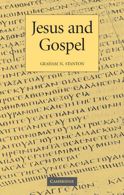 Book cover of Jesus and Gospel