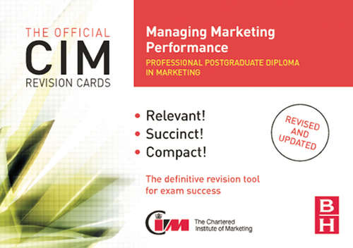 Book cover of CIM Revision Cards Managing Marketing Performance (2)
