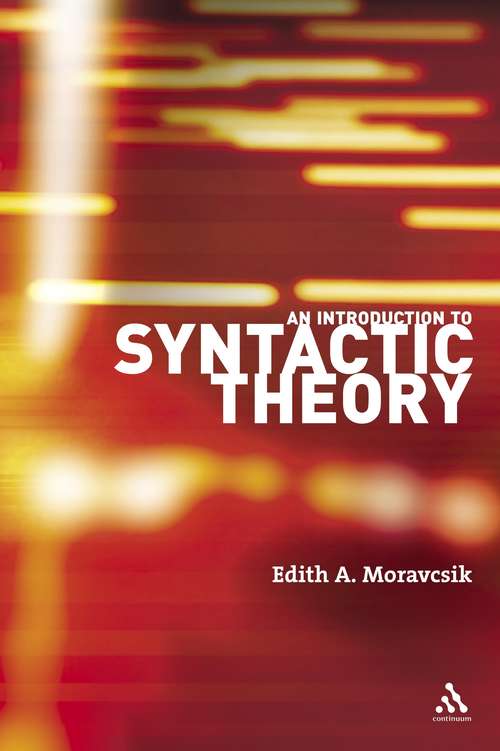 Book cover of An Introduction to Syntactic Theory