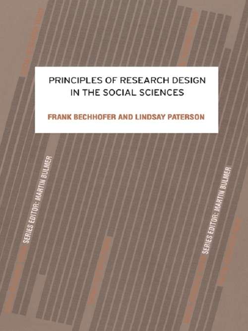 Book cover of Principles of Research Design in the Social Sciences