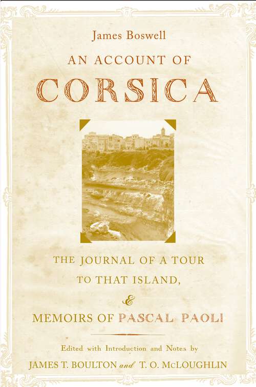 Book cover of An Account of Corsica, the Journal of a Tour to That Island; and Memoirs of Pascal Paoli