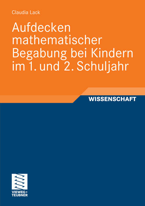 Book cover of Aufdecken mathematischer Begabung bei Kindern im 1. und 2. Schuljahr (2010)