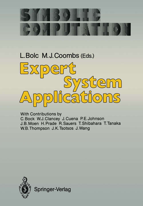 Book cover of Expert System Applications (1988) (Symbolic Computation)