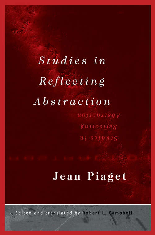 Book cover of Studies in Reflecting Abstraction