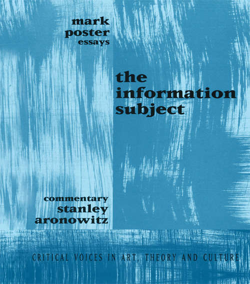Book cover of Information Subject: Countering The Waves Of Identity Politics (Critical Voices in Art, Theory and Culture)