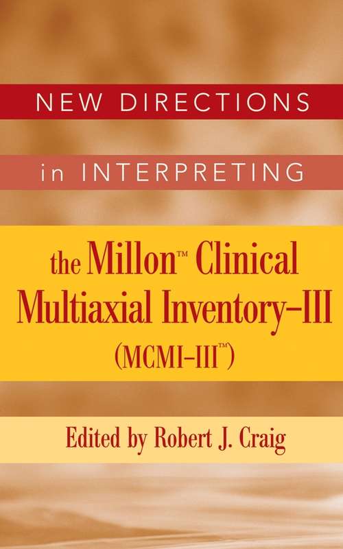 Book cover of New Directions in Interpreting the Millon Clinical Multiaxial Inventory-III (MCMI-III)