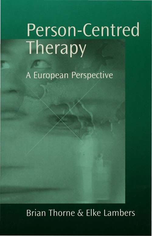 Book cover of Person-Centred Therapy: A European Perspective