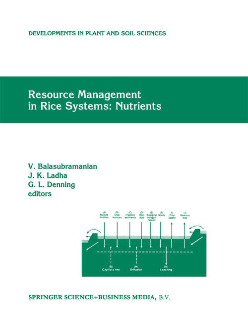 Book cover of Resource Management in Rice Systems: Papers presented at the International Workshop on Natural Resource Management in Rice Systems: Technology Adaption for Efficient Nutrient Use, Bogor, Indonesia, 2–5 December 1996 (1999) (Developments in Plant and Soil Sciences #81)