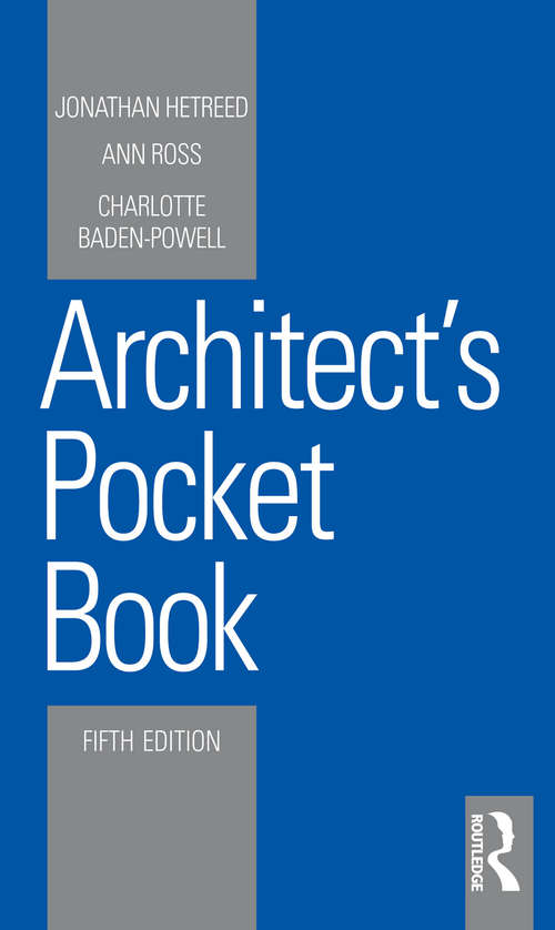 Book cover of Architect's Pocket Book (5) (Routledge Pocket Books)