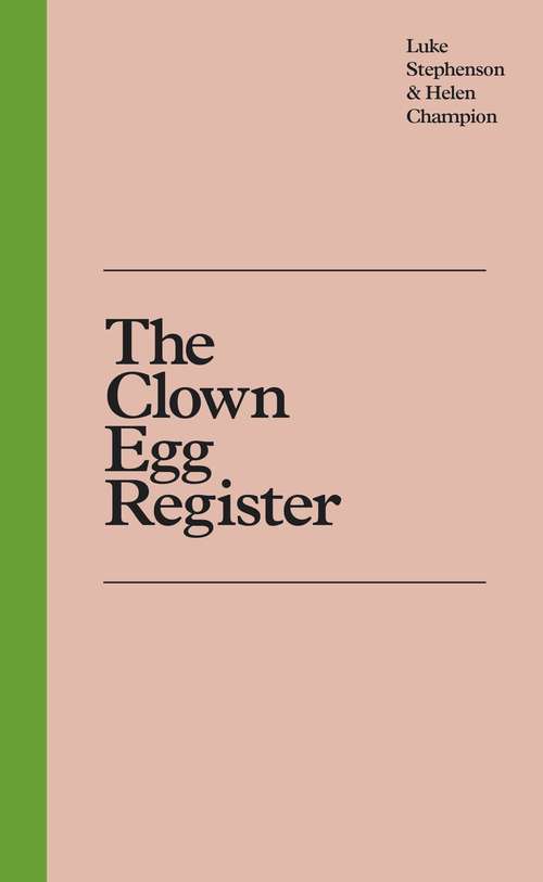 Book cover of The Clown Egg Register