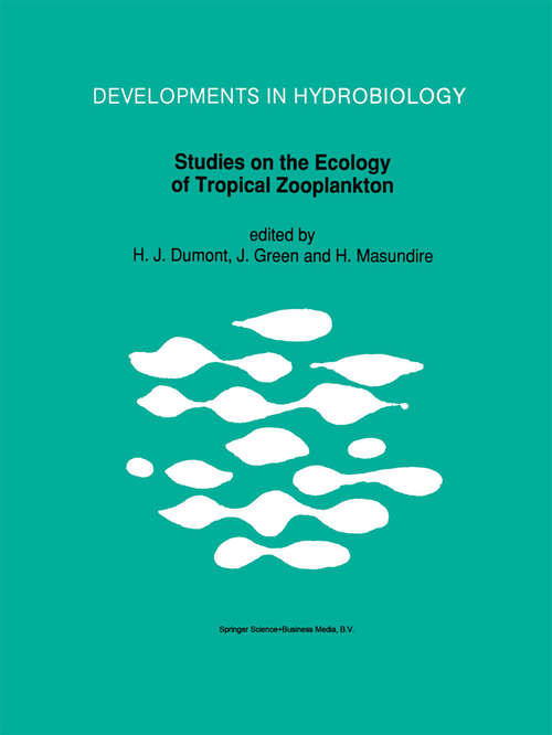 Book cover of Studies on the Ecology of Tropical Zooplankton (1994) (Developments in Hydrobiology #92)