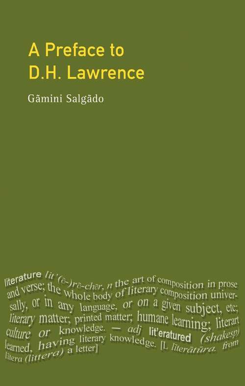 Book cover of A Preface to Lawrence