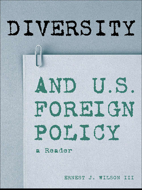 Book cover of Diversity and U.S. Foreign Policy: A Reader