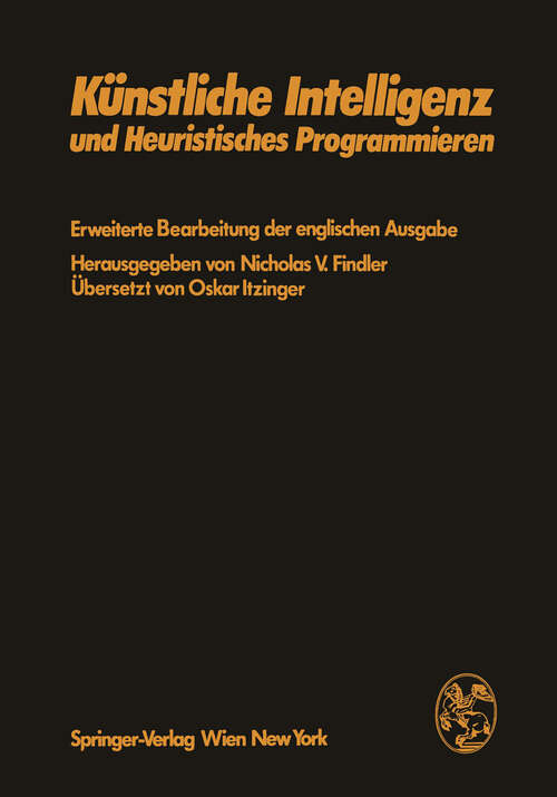 Book cover of Künstliche Intelligenz und Heuristisches Programmieren (1975)