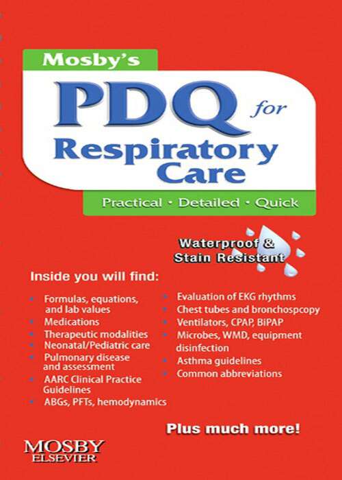 Book cover of Mosby's Respiratory Care PDQ - E-Book (2)