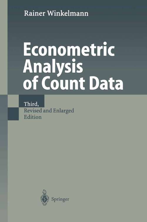 Book cover of Econometric Analysis of Count Data (3rd ed. 2000)