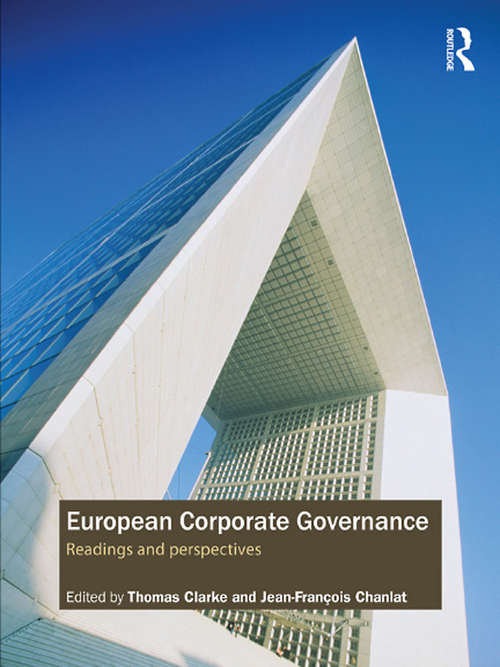 Book cover of European Corporate Governance: Readings and Perspectives