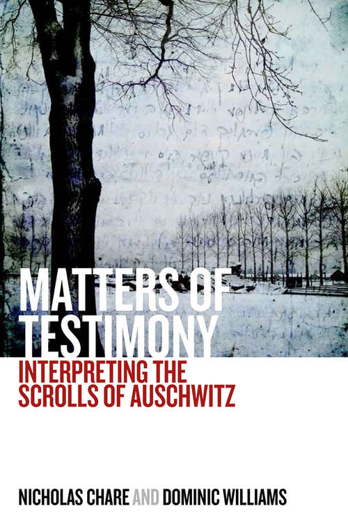 Book cover of Matters of Testimony: Interpreting the Scrolls of Auschwitz