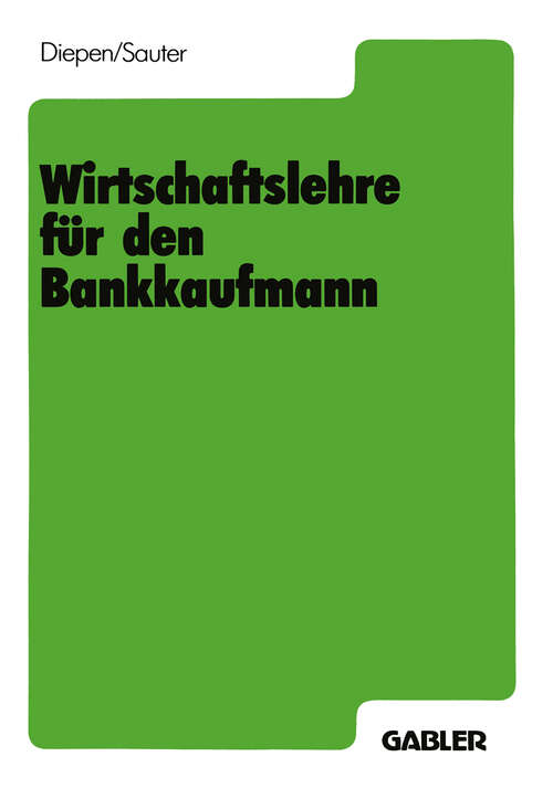 Book cover of Wirtschaftslehre für den Bankkaufmann (1985)