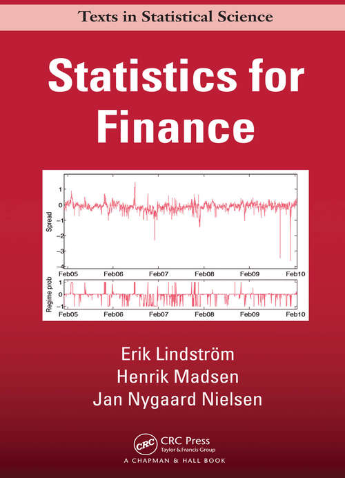 Book cover of Statistics for Finance (Chapman & Hall/CRC Texts in Statistical Science)