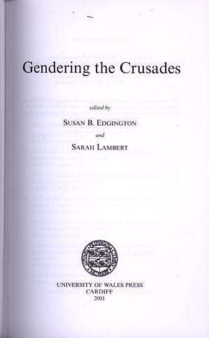 Book cover of Gendering The Crusades (PDF)