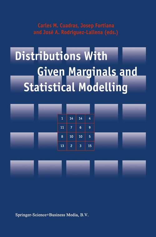 Book cover of Distributions With Given Marginals and Statistical Modelling (2002)