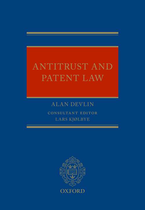 Book cover of Antitrust and Patent Law