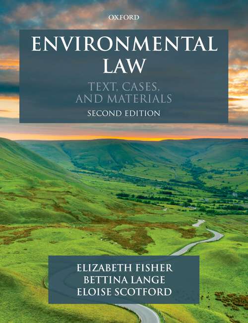 Book cover of Environmental Law: Text, Cases & Materials (Text, Cases, and Materials)