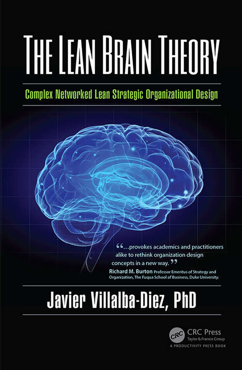 Book cover of The Lean Brain Theory: Complex Networked Lean Strategic Organizational Design