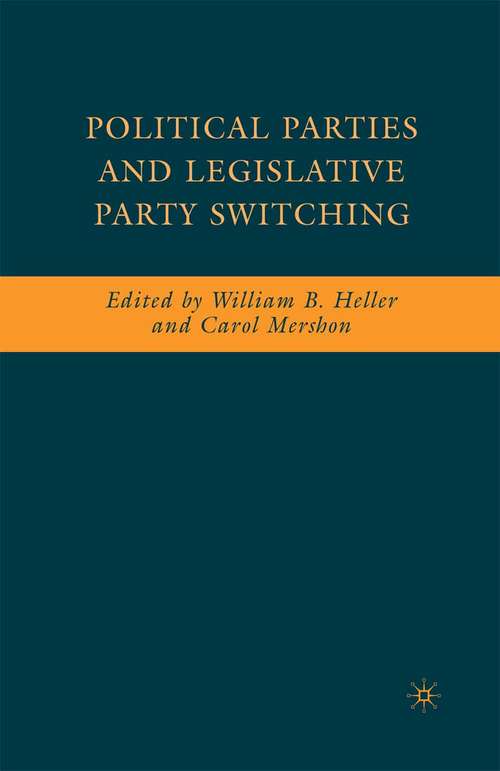 Book cover of Political Parties and Legislative Party Switching (2009)