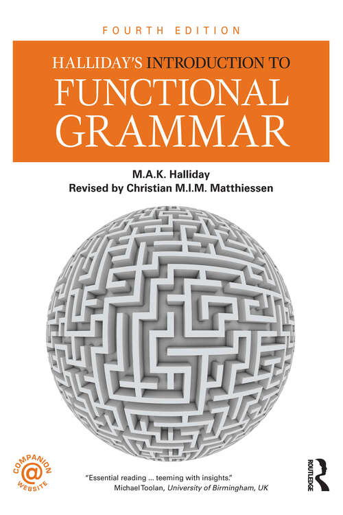 Book cover of Halliday's Introduction to Functional Grammar