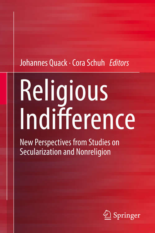 Book cover of Religious Indifference: New Perspectives From Studies on Secularization and Nonreligion