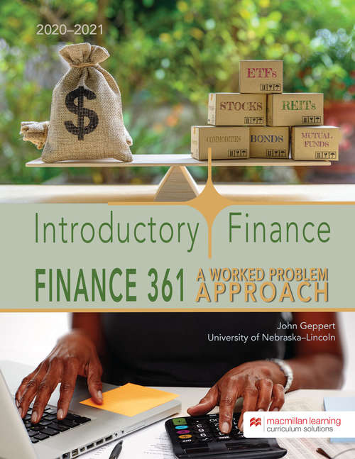 Book cover of A Worked Problem Approach: Introductory Finance 361. A custom for University of Nebraska - Lincoln (1st ed. 2021)