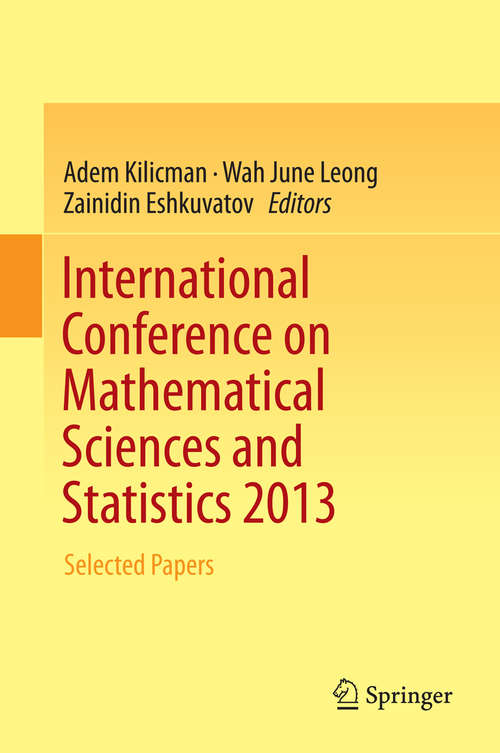Book cover of International Conference on Mathematical Sciences and Statistics 2013: Selected Papers (2014)