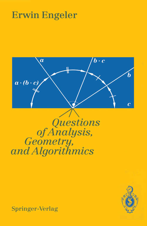 Book cover of Foundations of Mathematics: Questions of Analysis, Geometry & Algorithmics (1993)