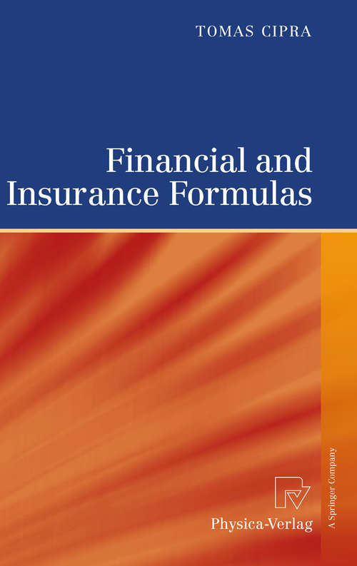 Book cover of Financial and Insurance Formulas (2010)