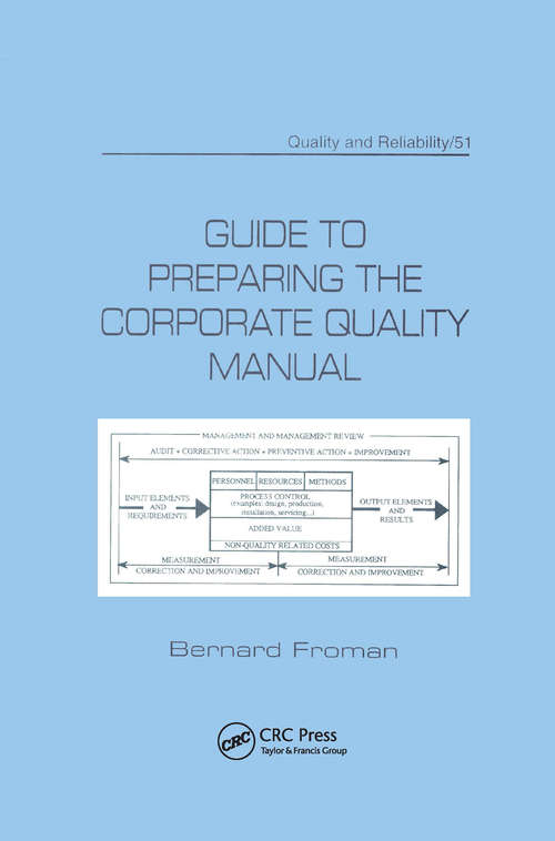 Book cover of Guide to Preparing the Corporate Quality Manual