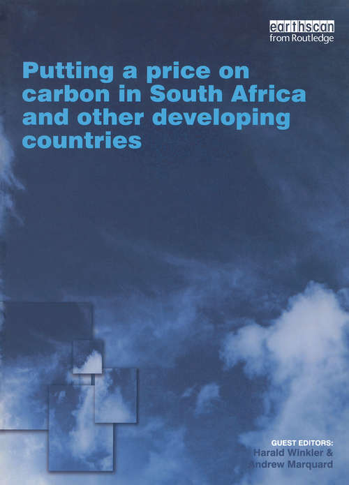 Book cover of Putting a Price on Carbon in South Africa and Other Developing Countries