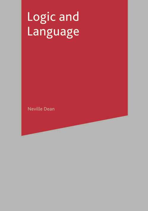 Book cover of Logic and Language (2003)