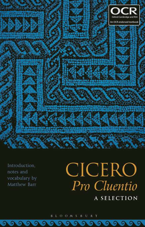 Book cover of Cicero, Pro Cluentio: A Selection