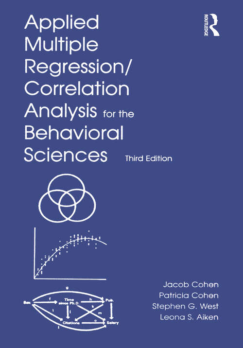 Book cover of Applied Multiple Regression/Correlation Analysis for the Behavioral Sciences