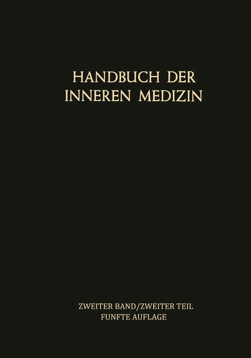 Book cover of Blut und Blutkrankheiten: Teil 2 Klinik des Erythrocytären Systems (5. Aufl. 1970) (Handbuch der inneren Medizin: 2 / 2)