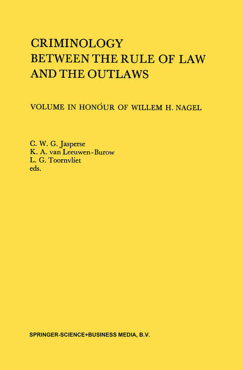 Book cover of Criminology Between the Rule of Law and the Outlaws (1976)