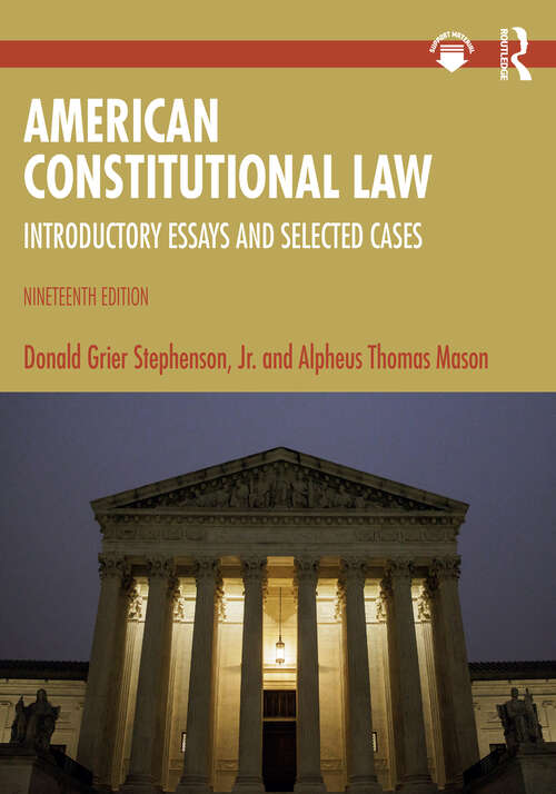 Book cover of American Constitutional Law: Introductory Essays and Selected Cases